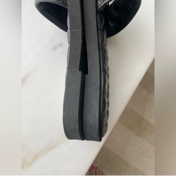 Chanel Padded Slide Mule Sandal 2023 Black Quilted 8.5 - Picture 4 of 7